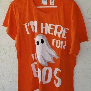 ASTANFY I'm Here for The Boos Letters Print T-Shir